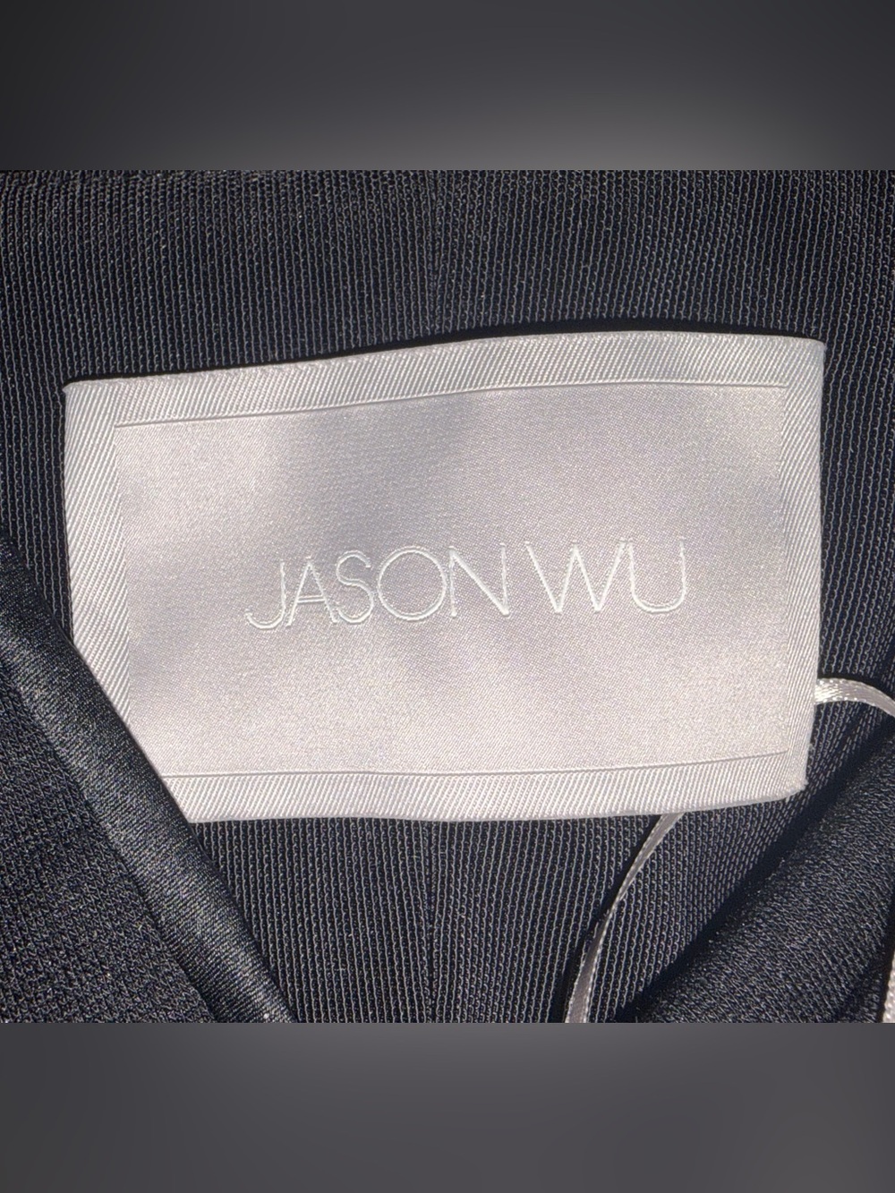 JASON WU Black Corset Bustier Bodice Ponte Knit Satin Trim Cocktail Dress - NWT - Picture 3 of 7